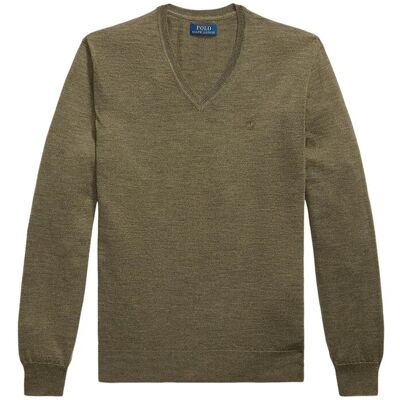 Polo Ralph Lauren Slim Fit Washable Wool V-Neck Sweater S CARGO OLIVE HEATH S Polo Ralph Lauren Slim Fit Washable Wool V-Neck Sweater S CARGO OLIVE HEATH S
