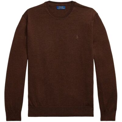 Polo Ralph Lauren Slim Fit Washable Wool Crewneck Sweater S BURNT BROWN MELAN S Polo Ralph Lauren Slim Fit Washable Wool Crewneck Sweater S BURNT BROWN MELAN S