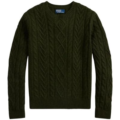 Polo Ralph Lauren Wool-Alpaca Fisherman’s Sweater XS LEAF GREEN HEATHE XS Polo Ralph Lauren Wool-Alpaca Fisherman’s Sweater XS LEAF GREEN HEATHE XS