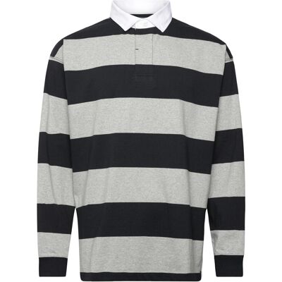 Polo Ralph Lauren Big Fit Striped Jersey Rugby Shirt XL ANDOVER HEATHER/P XL Polo Ralph Lauren Big Fit Striped Jersey Rugby Shirt XL ANDOVER HEATHER/P XL