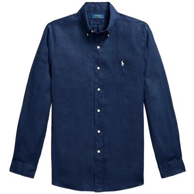 Polo Ralph Lauren Custom Fit Linen Shirt XXL NEWPORT NAVY W/ W XXL Polo Ralph Lauren Custom Fit Linen Shirt XXL NEWPORT NAVY W/ W XXL