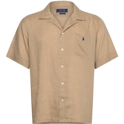 Polo Ralph Lauren Classic Fit Linen Camp Shirt M COASTAL BEIGE M Polo Ralph Lauren Classic Fit Linen Camp Shirt M COASTAL BEIGE M