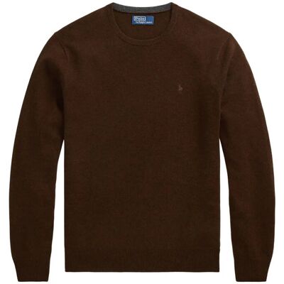 Polo Ralph Lauren Wool Crewneck Sweater XS CACAO BROWN HEATH XS Polo Ralph Lauren Wool Crewneck Sweater XS CACAO BROWN HEATH XS