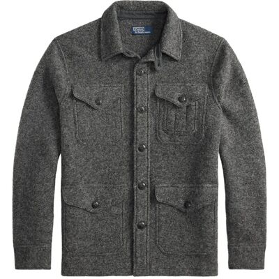 Polo Ralph Lauren Felted Wool-Blend Jacket M BARCLAY HEATHER M Polo Ralph Lauren Felted Wool-Blend Jacket M BARCLAY HEATHER M