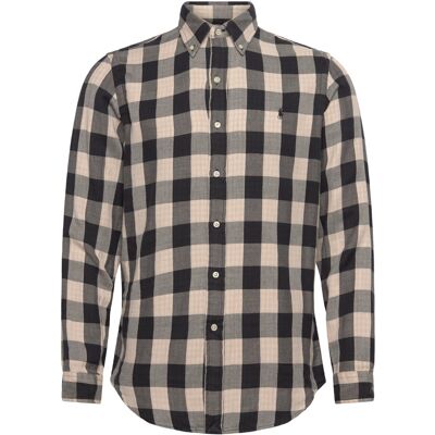Polo Ralph Lauren Custom Fit Plaid Double-Faced Shirt L 1932 CREAM/BLACK L Polo Ralph Lauren Custom Fit Plaid Double-Faced Shirt L 1932 CREAM/BLACK L