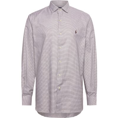 Polo Ralph Lauren Custom Fit Textured Shirt 18 6844E WHITE CHOCO 18 Polo Ralph Lauren Custom Fit Textured Shirt 18 6844E WHITE CHOCO 18