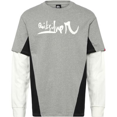 Quiksilver Yg Sync Double Layer Tee L LIGHT GREY HEATHER L Quiksilver Yg Sync Double Layer Tee L LIGHT GREY HEATHER L
