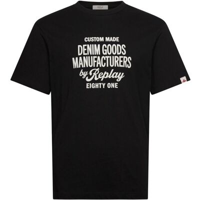 Replay T-Shirt Relaxed S BLACK S Replay T-Shirt Relaxed S BLACK S