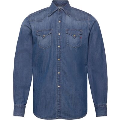 Replay Shirt Regular L MEDIUM BLUE L Replay Shirt Regular L MEDIUM BLUE L