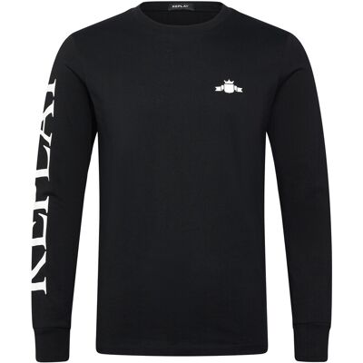 Replay Long-Sleeved T-Shirt Regular L BLACK L Replay Long-Sleeved T-Shirt Regular L BLACK L