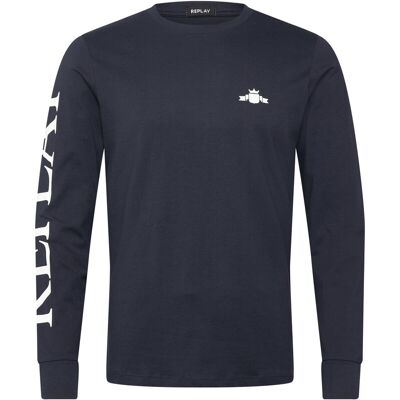 Replay Long-Sleeved T-Shirt Regular M NAVY M Replay Long-Sleeved T-Shirt Regular M NAVY M