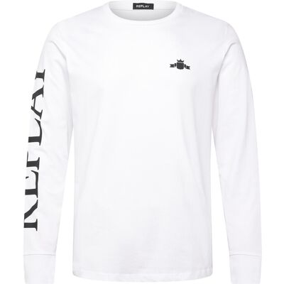 Replay Long-Sleeved T-Shirt Regular L WHITE L Replay Long-Sleeved T-Shirt Regular L WHITE L
