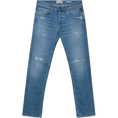 Replay Anbass Trousers Slim 573 Eco Plus 31 x 30 MEDIUM BLUE 31 x 30 Replay Anbass Trousers Slim 573 Eco Plus 31 x 30 MEDIUM BLUE 31 x 30