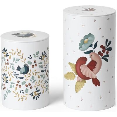 Set med 2 förvaringslådor Rosendahl Grand Cru Cottage - Ø10/11cm - Vit Set med 2 förvaringslådor Rosendahl Grand Cru Cottage - Ø10/11cm - Vit