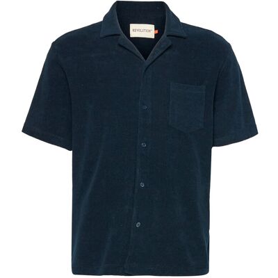Revolution Terry Short-Sleeved Cuban Shirt XL NAVY XL Revolution Terry Short-Sleeved Cuban Shirt XL NAVY XL