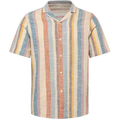 Revolution Short-Sleeved Cuban Shirt XL MULTI XL Revolution Short-Sleeved Cuban Shirt XL MULTI XL