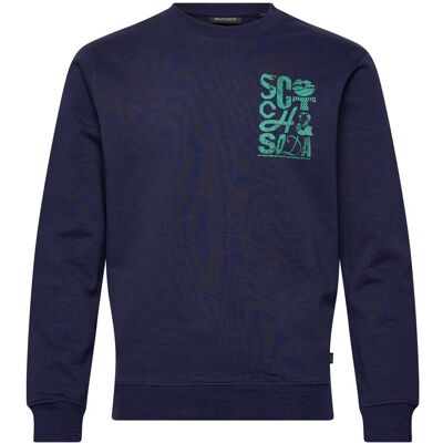 Scotch & Soda Left Chest Logo Sweatshirt XXL PEACOAT XXL Scotch & Soda Left Chest Logo Sweatshirt XXL PEACOAT XXL