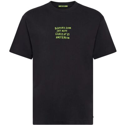 Scotch & Soda Relaxed-Fit Artwork T-Shirt L CHARCOAL ART L Scotch & Soda Relaxed-Fit Artwork T-Shirt L CHARCOAL ART L