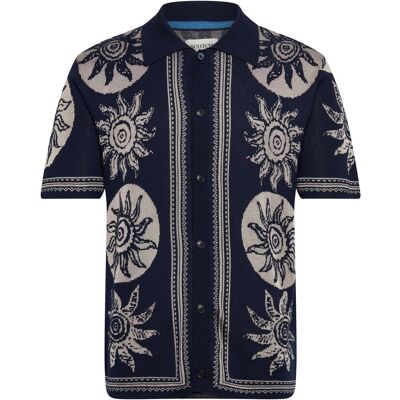 Scotch & Soda Knitted Jaquard Short Sleeve Shirt XXL SUNS DRESS BLUES XXL Scotch & Soda Knitted Jaquard Short Sleeve Shirt XXL SUNS DRESS BLUES XXL