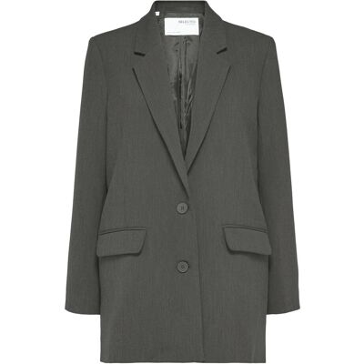 Selected Slwrita Ls Relaxed Blazer Dgm Noos 36 DARK GREY MELANGE 36 Selected Slwrita Ls Relaxed Blazer Dgm Noos 36 DARK GREY MELANGE 36