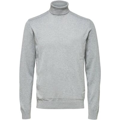 Selected Slhberg Roll Neck Noos XL MEDIUM GREY MELANGE XL Selected Slhberg Roll Neck Noos XL MEDIUM GREY MELANGE XL