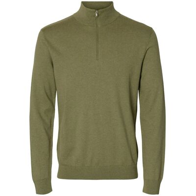 Selected Slhberg Ls Half Zip Noos XL DEEP LICHEN GREEN XL Selected Slhberg Ls Half Zip Noos XL DEEP LICHEN GREEN XL