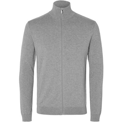 Selected Slmberg Full Zip Cardigan Noos L MEDIUM GREY MELANGE L Selected Slmberg Full Zip Cardigan Noos L MEDIUM GREY MELANGE L