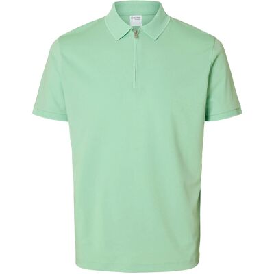Selected Slmfave Zip Ss Polo Noos M HEMLOCK M Selected Slmfave Zip Ss Polo Noos M HEMLOCK M