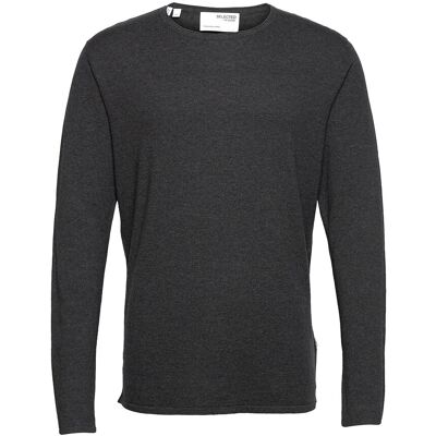 Selected Slhrome Ls Knit Crew Neck S ANTHRACITE S Selected Slhrome Ls Knit Crew Neck S ANTHRACITE S
