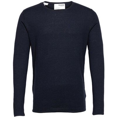 Selected Slhrome Ls Knit Crew Neck S DARK SAPPHIRE S Selected Slhrome Ls Knit Crew Neck S DARK SAPPHIRE S
