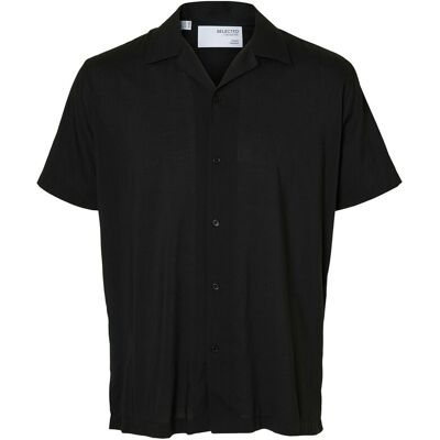 Selected Slhreg-Air Shirt Ss Mix S BLACK S Selected Slhreg-Air Shirt Ss Mix S BLACK S