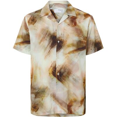 Selected Slhreg-Air Shirt Ss Mix M EGRET M Selected Slhreg-Air Shirt Ss Mix M EGRET M