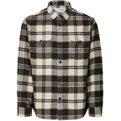Selected Slhrlxpablo Wool Blend Overshirt M PURE CASHMERE M Selected Slhrlxpablo Wool Blend Overshirt M PURE CASHMERE M