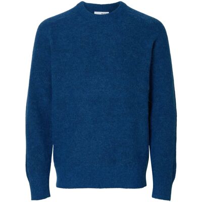 Selected Slmrai Ls Knit Crew Neck Noos M SET SAIL M Selected Slmrai Ls Knit Crew Neck Noos M SET SAIL M