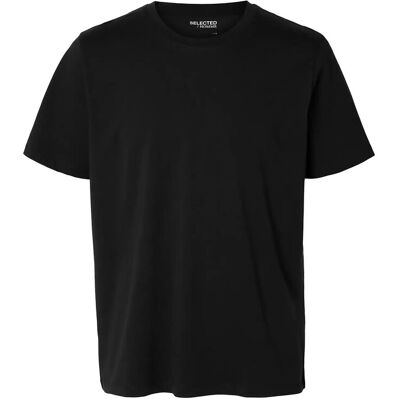Selected Slmaspen Ss O-Neck Tee Noos S BLACK S Selected Slmaspen Ss O-Neck Tee Noos S BLACK S