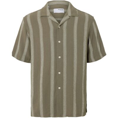 Selected Slhrelax-Sal Shirt Ss Resort M VETIVER M Selected Slhrelax-Sal Shirt Ss Resort M VETIVER M