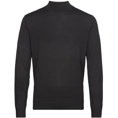 Selected Slhtown Merino Coolmax Knit Mock B Noos M BLACK M Selected Slhtown Merino Coolmax Knit Mock B Noos M BLACK M