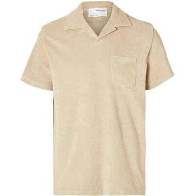 Selected Slhrelax-Terry Ss Resort Polo Ex S PURE CASHMERE S Selected Slhrelax-Terry Ss Resort Polo Ex S PURE CASHMERE S