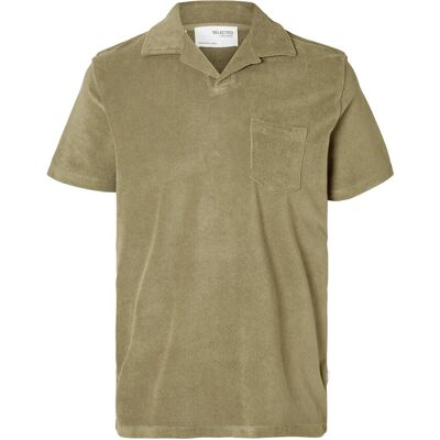 Selected Slhrelax-Terry Ss Resort Polo Ex S VETIVER S Selected Slhrelax-Terry Ss Resort Polo Ex S VETIVER S