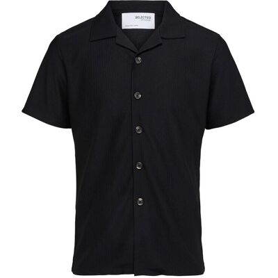 Selected Slhloose-Plisse Resort Ss Shirt Ex S BLACK S Selected Slhloose-Plisse Resort Ss Shirt Ex S BLACK S