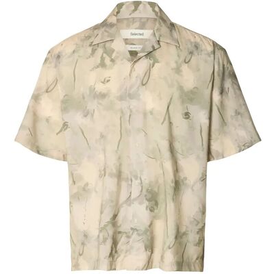Selected Slhrlxair Mix Ss Shirt M DEEP LICHEN GREEN M Selected Slhrlxair Mix Ss Shirt M DEEP LICHEN GREEN M