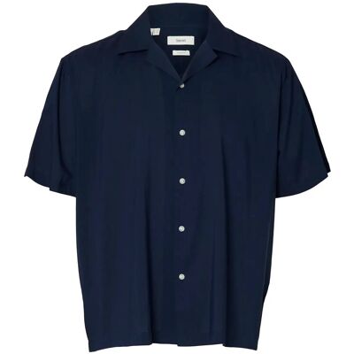Selected Slhrlxair Mix Ss Shirt M SKY CAPTAIN M Selected Slhrlxair Mix Ss Shirt M SKY CAPTAIN M