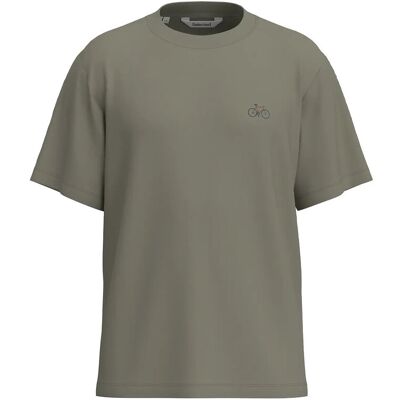 Selected Slhreg-Ripley Ss Emb Tee Ex S VETIVER S Selected Slhreg-Ripley Ss Emb Tee Ex S VETIVER S