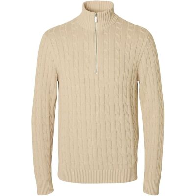 Selected Slhryan Structure Half Zip XL OATMEAL XL Selected Slhryan Structure Half Zip XL OATMEAL XL