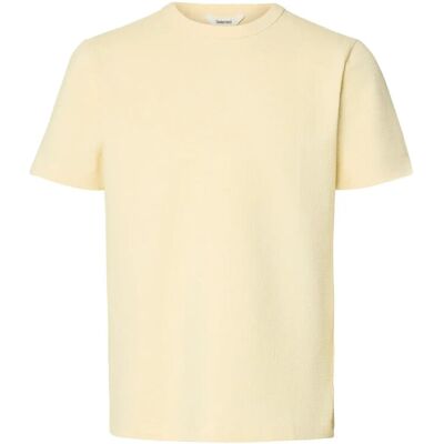 Selected Slhsander Seersucker Ss O-Neck Tee S ANGORA S Selected Slhsander Seersucker Ss O-Neck Tee S ANGORA S