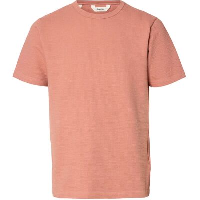 Selected Slhsander Seersucker Ss O-Neck Tee S ROSE DAWN S Selected Slhsander Seersucker Ss O-Neck Tee S ROSE DAWN S