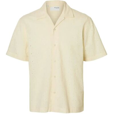 Selected Slhrlxjax Broderie Ss Shirt S EGRET S Selected Slhrlxjax Broderie Ss Shirt S EGRET S