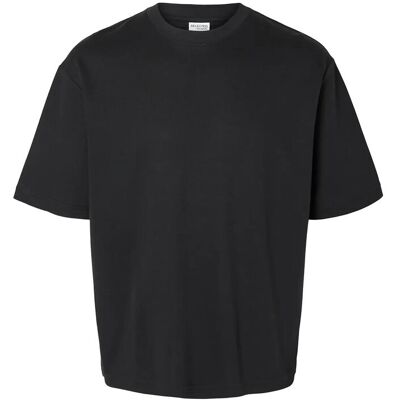 Selected Slmlooseoscar Ss O-Neck Tee Noos XL BLACK XL Selected Slmlooseoscar Ss O-Neck Tee Noos XL BLACK XL