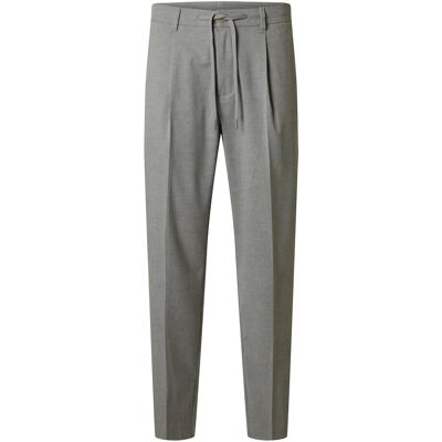 Selected Slh190-Reg Tapered Leroy Pleat Pant Noos M MEDIUM GREY MELANGE M Selected Slh190-Reg Tapered Leroy Pleat Pant Noos M MEDIUM GREY MELANGE M