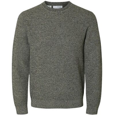 Selected Slmross Ls Knit Structure Crew Neck Noos M BLACK M Selected Slmross Ls Knit Structure Crew Neck Noos M BLACK M